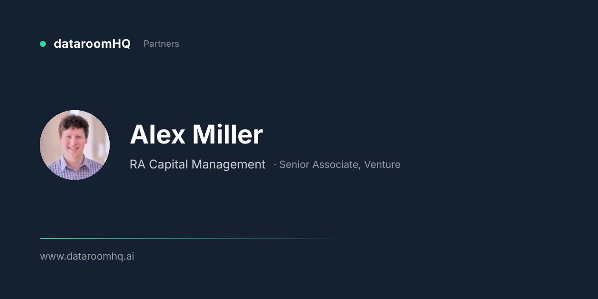 Alex Miller — RA Capital Management | dataroomHQ